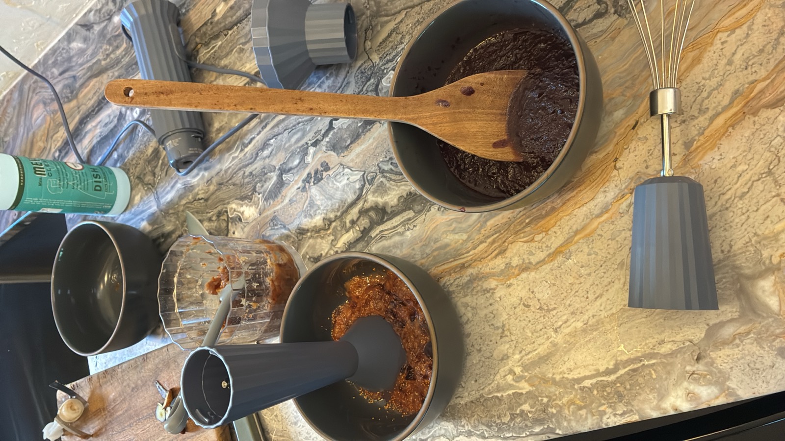Cooking down a dark fruit base on the stovetop