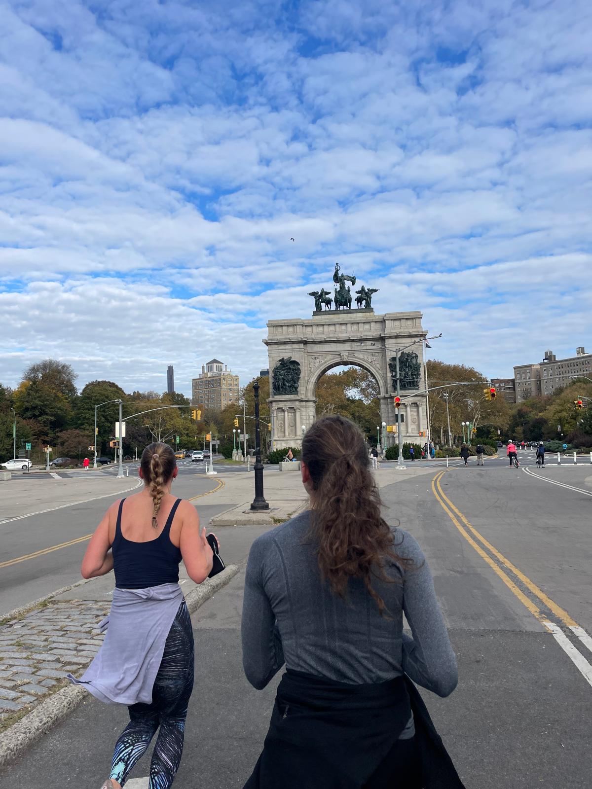 Running through the city